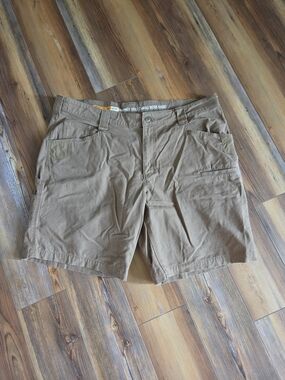Tan Hammer Drill Canvas Cargo Shorts Size 40 By Noble